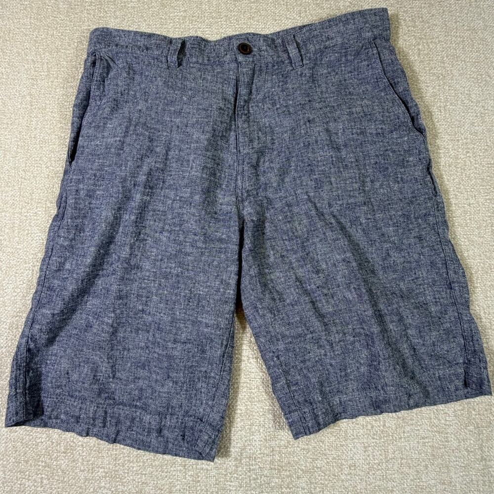 Patagonia Men's 32 Gray Back Step Hemp Blend 10 Inch Inseam Casual Shorts Beach